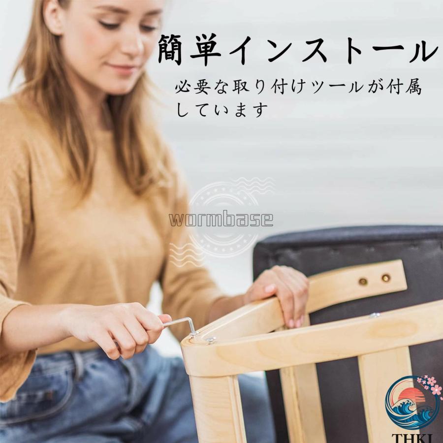 人間工学に基づいたひざまずく椅子 バランスチェア 膝椅子人間工学に基づいた椅子 THKJ 姿勢補正膝スツールストレス緩和首の痛み木製膝シート家庭やオフィスの画像