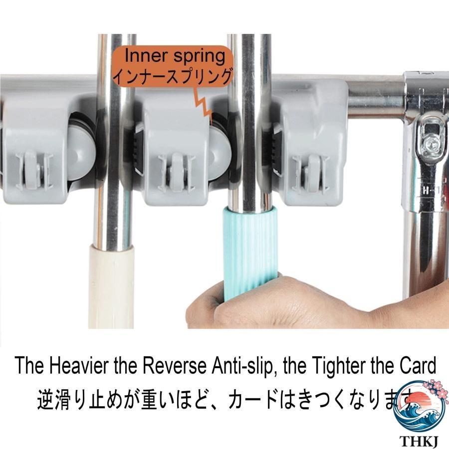 ほうきとモップホルダー 掃除用品 掃除道具 収納ラック 工具 THKJ 収納 モップ排水ラック プを移動可能床取り付けモップラック おしゃれ 空間になじむの画像