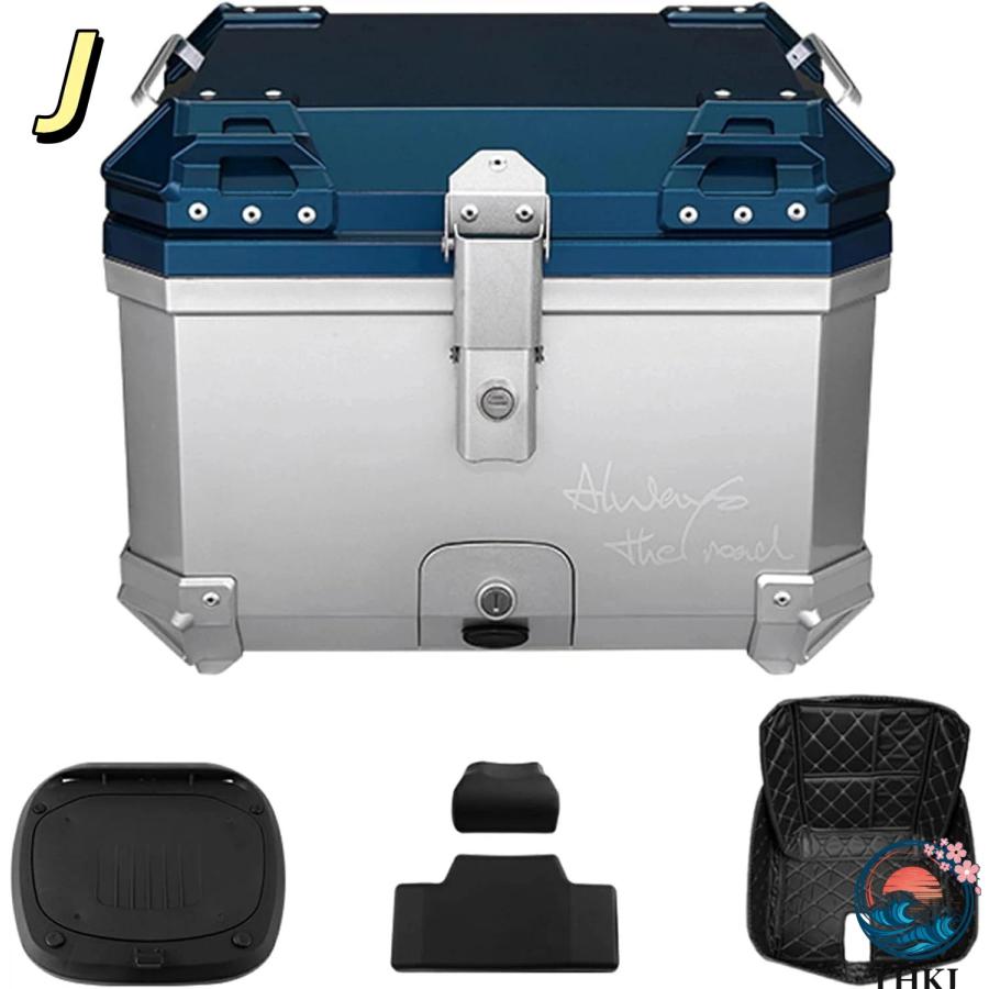バイク リアボックス オートバイのトランク トップケース サイドバッ THKJ 45L大容量 取り付けベース付き 旅行 キャンプ 防水バイク用リ おしゃれ 使いやすい_16