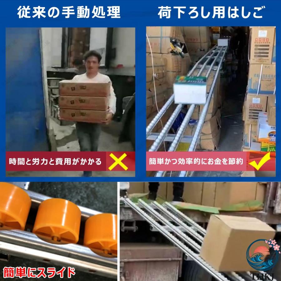 重力コンベア 輸送機 ローラコンベヤ 荷役滑り台 伝送ベルト用アイドラー THKJ 梯子 重力伝送 折りたたみ ポータブル 携帯用 軽量 使いやすい 便利 多用途の画像