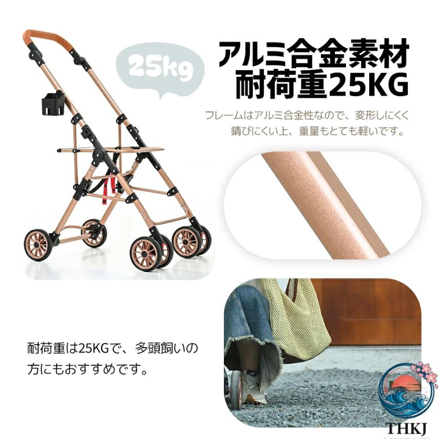 ペットカート アルミ製 分離式 取り外し可能 折りたたみ 多頭 中型犬