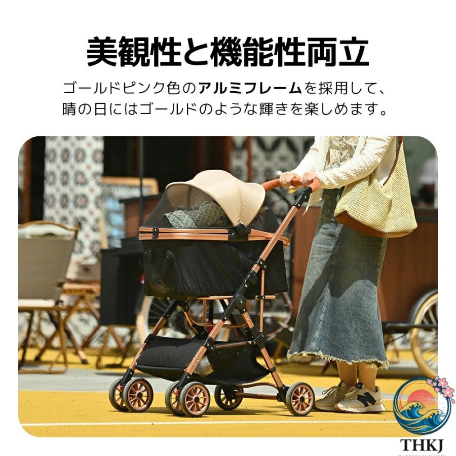 アルミフレーム分離式ペットカート ペットカート アルミ製 分離式 取り外し可能 折りたたみ 多頭 中型犬