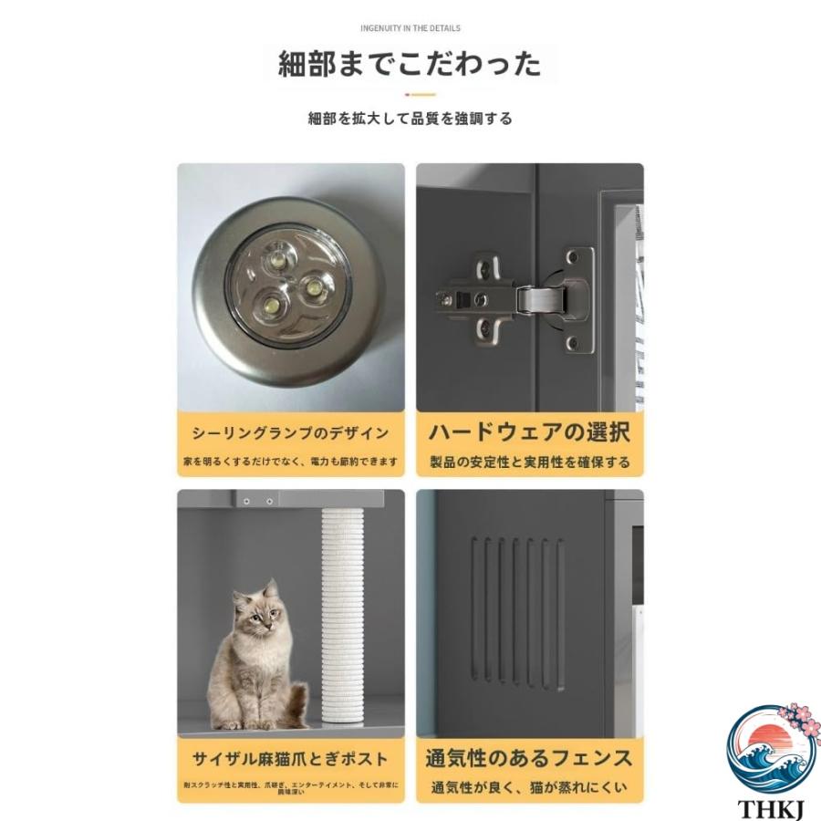 ねこケージ 大型 猫ケージ キャットケージ 3段 デグー ケージ 猫 木製