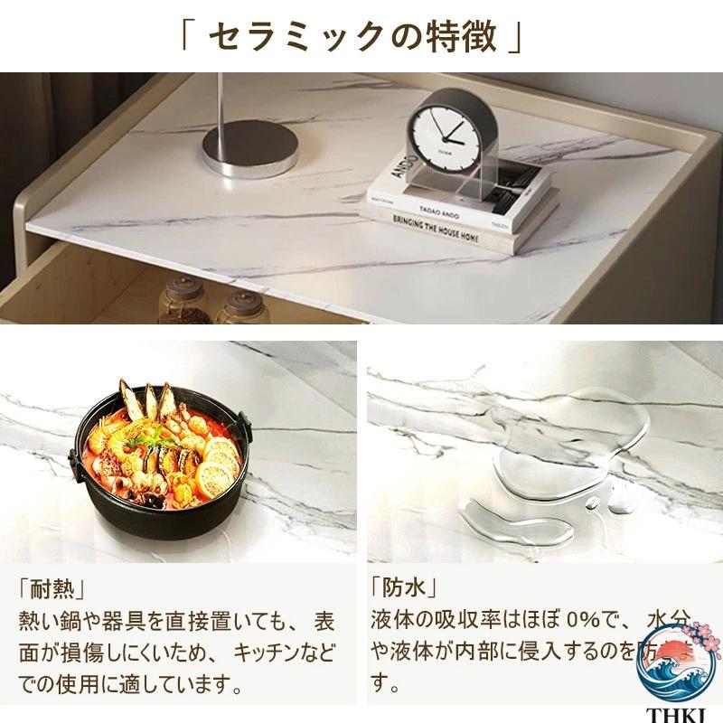 ナイトテーブル おしゃれ 北欧 大理石柄 サイドテーブル ソファサイド  ベッドサイド 収納 引き出し コンパクト 合成皮革 スリム 小物収納 空間になじむ_5