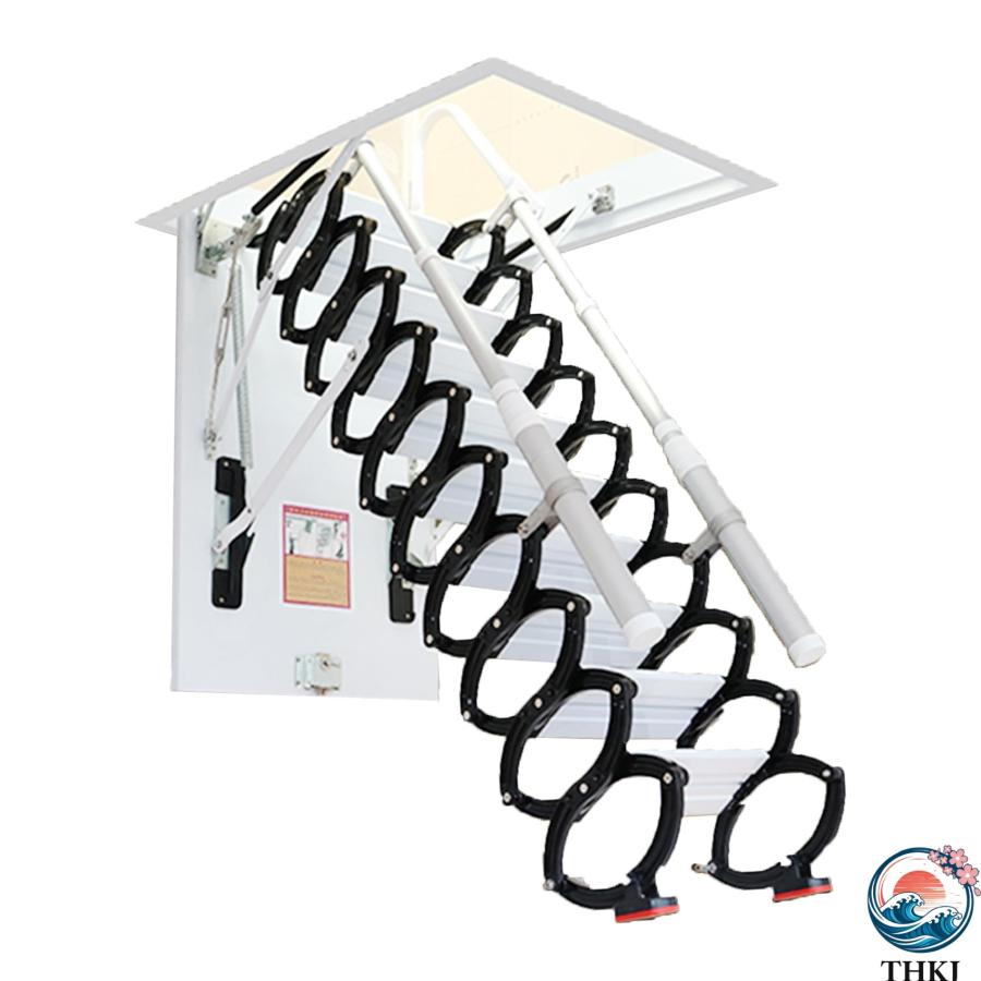屋根裏はしご Ti-Mg合金 伸縮はしご 折りたたみ式 屋根裏 ロフトはしご