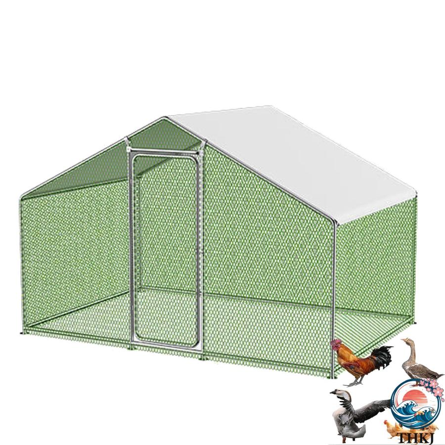 鶏小屋 キット 大型 亜鉛メッキ鋼製鶏用ケージ 鶏舎 農場用 耐候性 防