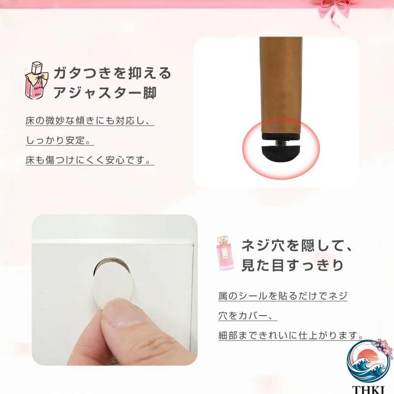 ブランド登録なし - 用だんす 格好のいい 女役者鏡鑑 用だんす お北欧風 お姫系 速見表幅80糎  用だんす LED鏡鑑 サイドテーブルあり 寝部屋 かざり付ける速見表 小っちゃい 位相空間になじむ