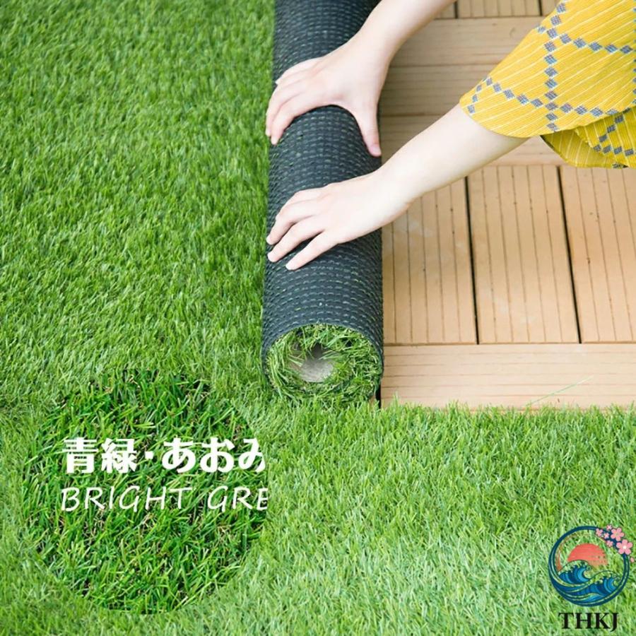 ブランド登録なし - 人工芝 渦巻形 1m×10m 芝丈35粍 いの一番22本つき 4色立体感 透水穴つき 即物的  ふかふか 高品質 密集して 色落ちにくい 抜けにくい 取りもどす性 立体感 青緑