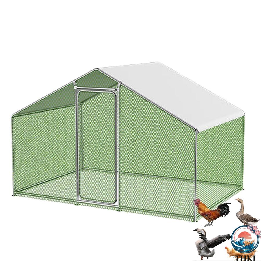 鶏小屋 キット 大型 亜鉛メッキ鋼製鶏用ケージ 鶏舎 農場用 耐候性 防