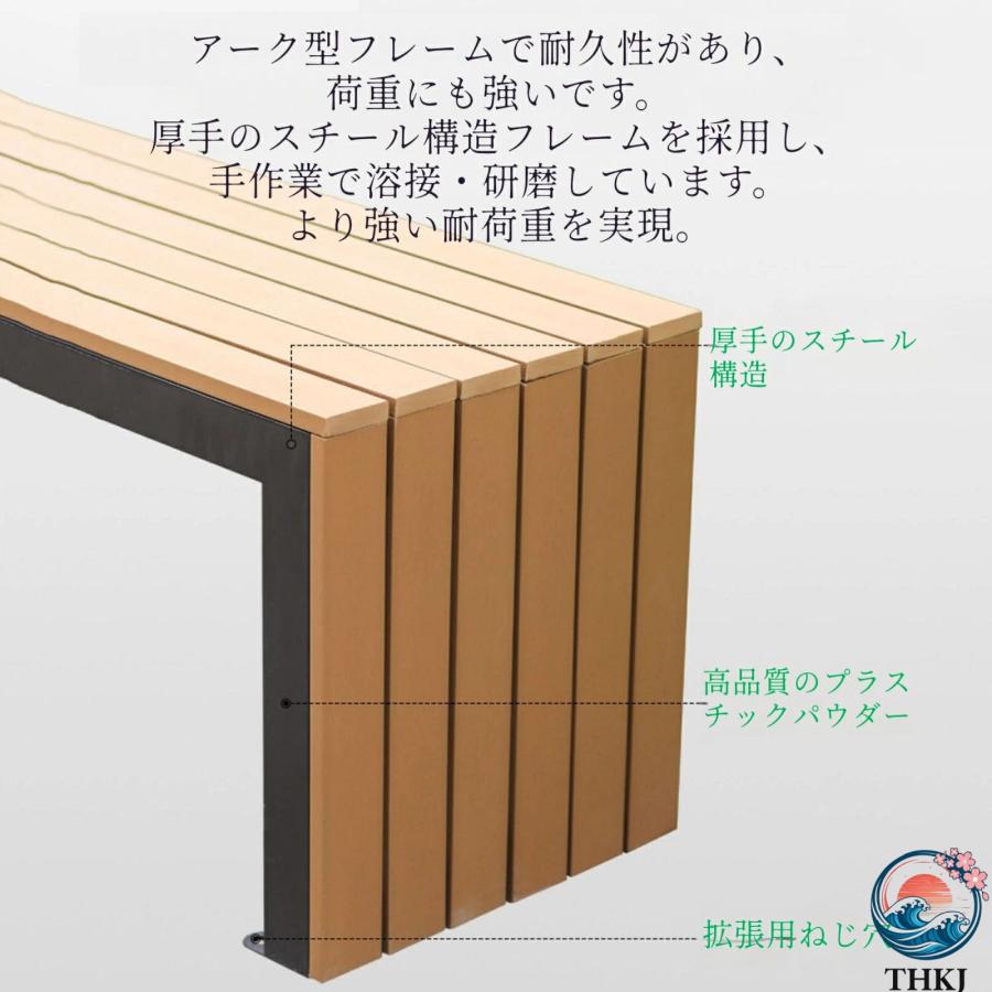 屋外ガーデンベンチ パティオ パークベンチ ガーデンチェア ガーデンベンチ THKJ 屋外 ベンチ ベランダ ローズガーデンベンチ プラスチック製全天候型パティオ_3