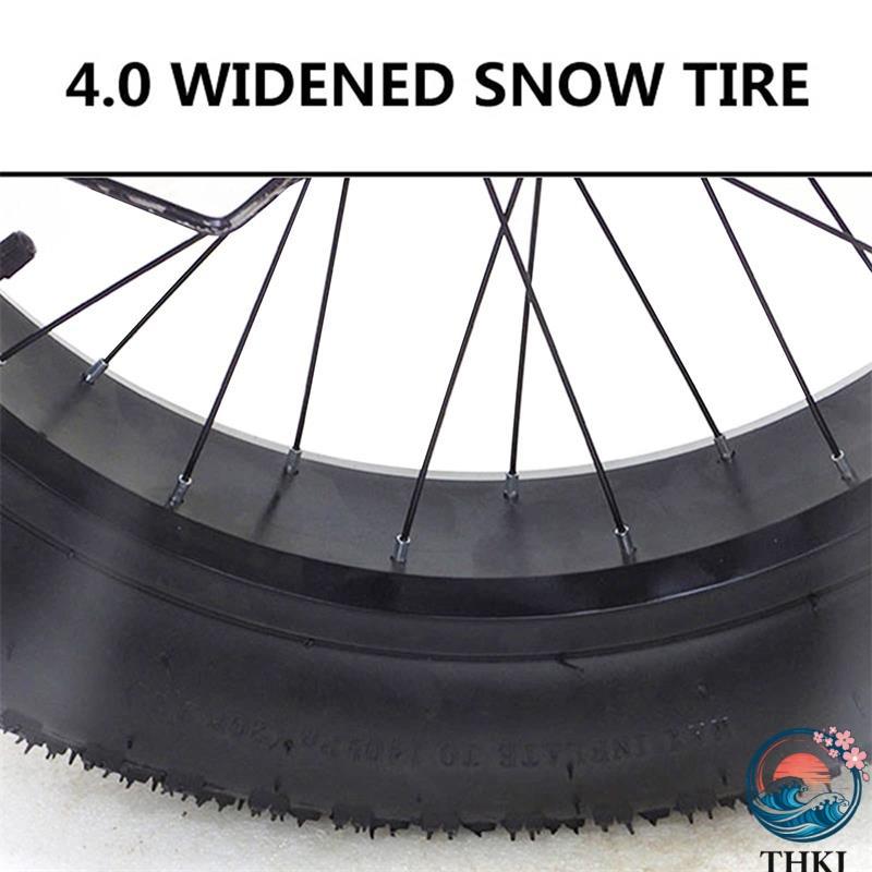 大人の三輪車自転車20 \"バスケット付き ショッピング用の7スピードアダルトトライク THKJ ファットバイクスノートライク 設置ツール 大人用の快適な三輪車の画像