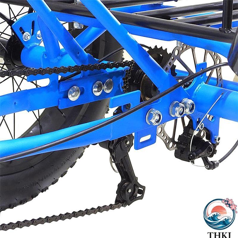 大人の三輪車自転車20 \"バスケット付き ショッピング用の7スピードアダルトトライク THKJ ファットバイクスノートライク 設置ツール 大人用の快適な三輪車の画像