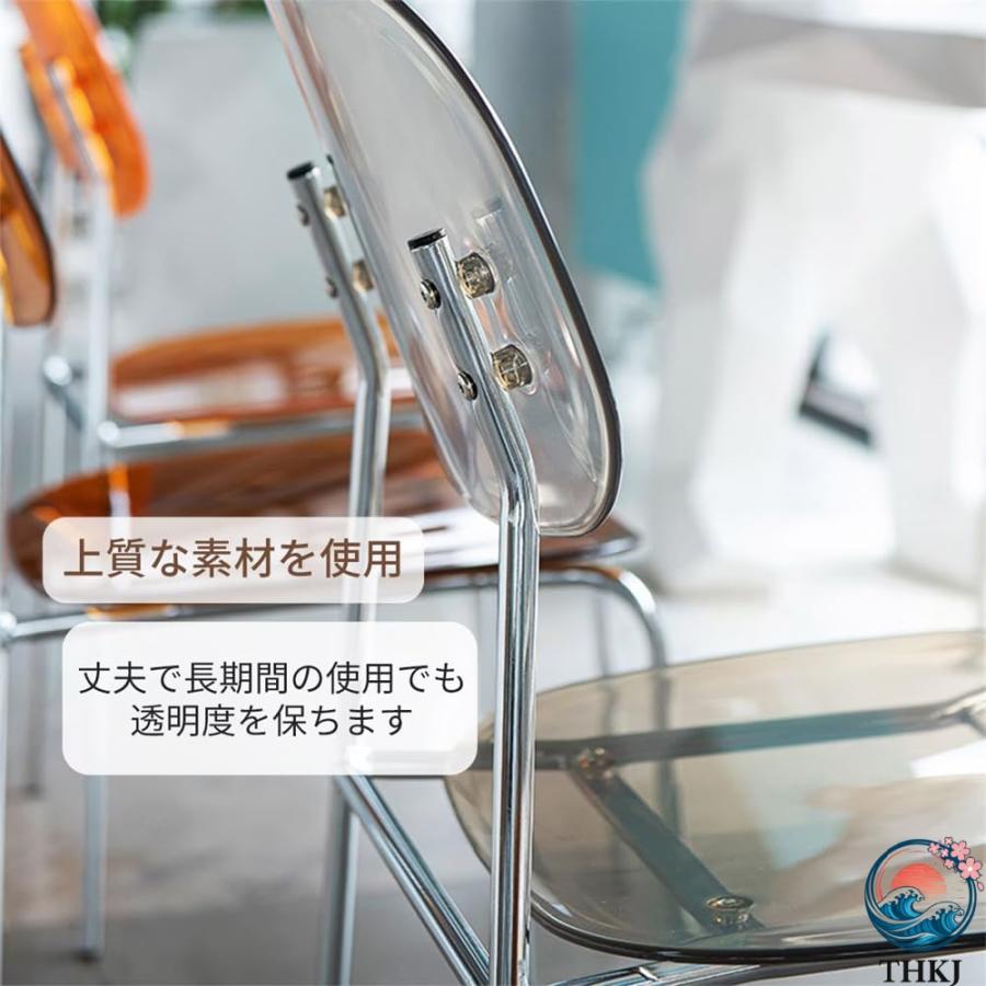 クリアチェアダイニングチェア 透明 椅子 チェア パソコンチェアダイニング THKJ リビング 食卓椅子 カフェチェア おしゃれ クリア椅子 韓国 インテリア 北欧の画像
