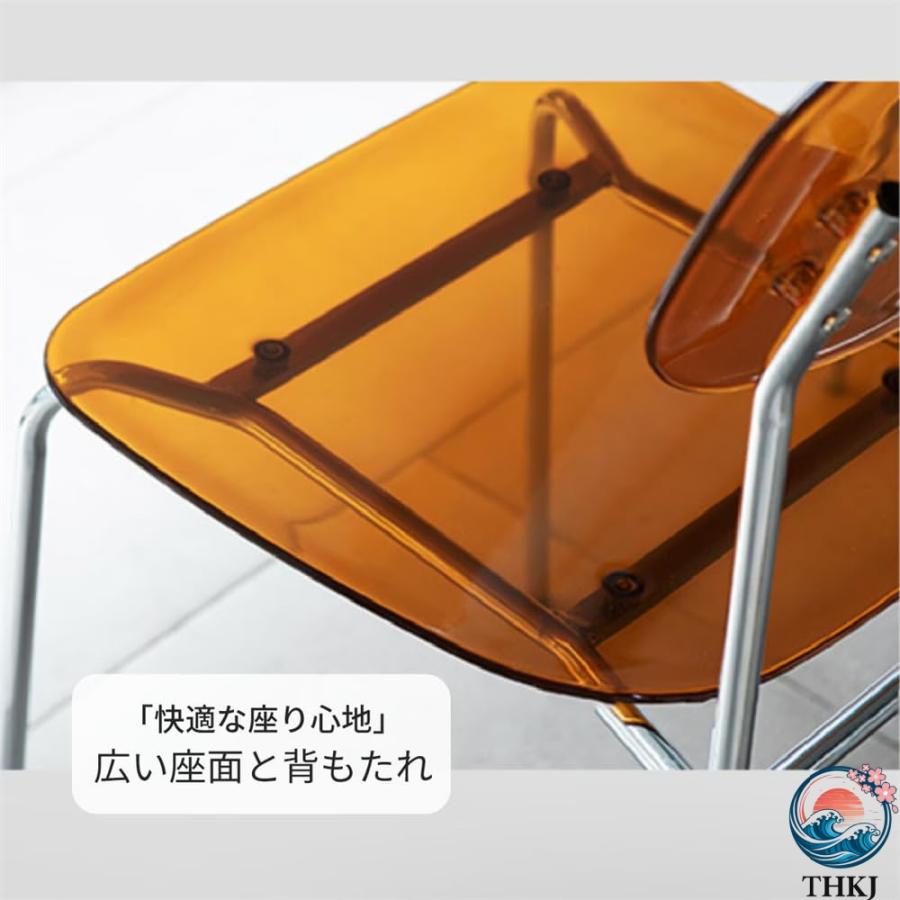 クリアチェアダイニングチェア 透明 椅子 チェア パソコンチェアダイニング THKJ リビング 食卓椅子 カフェチェア おしゃれ クリア椅子 韓国 インテリア 北欧の画像