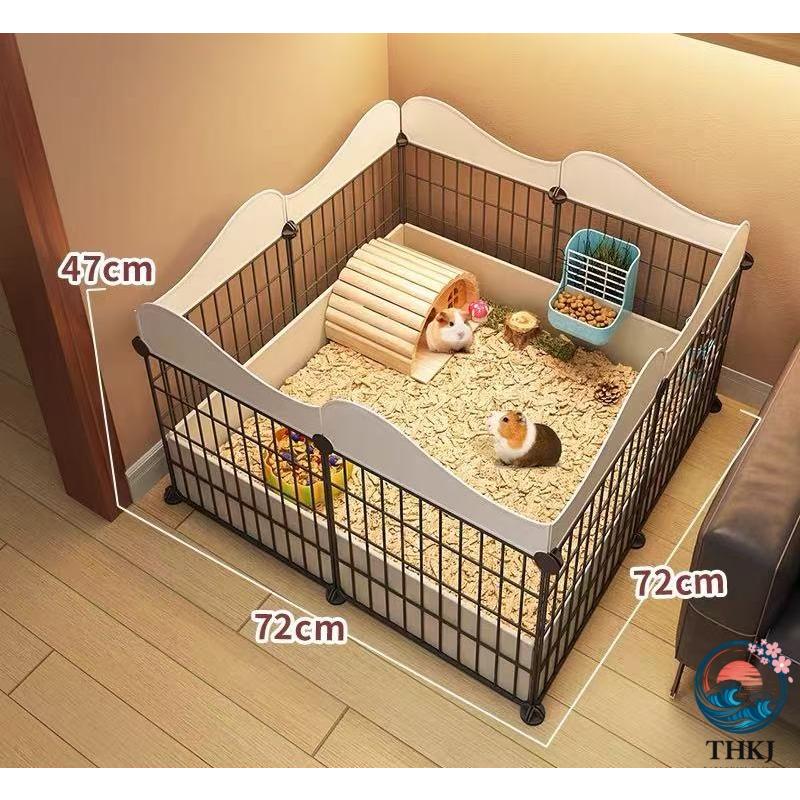 ハリネズミ ケージ ハムスターエンクロージャー THKJ モルモットケージ小動物ケージDIYワイヤーフェンス 屋内 屋外用ドア付き 防水プラス 使いやすいの画像