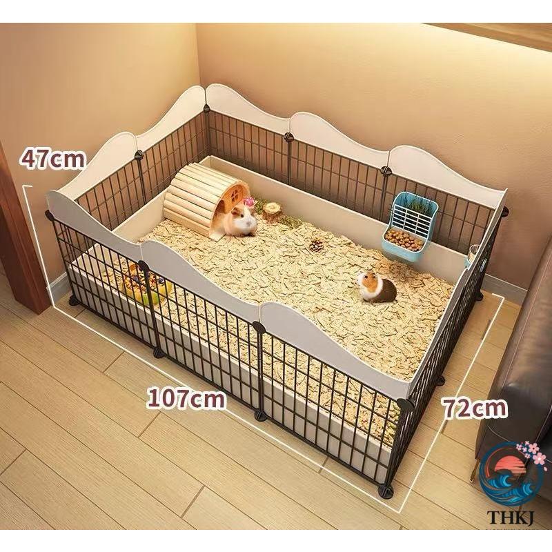 ハリネズミ ケージ ハムスターエンクロージャー THKJ モルモットケージ小動物ケージDIYワイヤーフェンス 屋内 屋外用ドア付き 防水プラス 使いやすいの画像