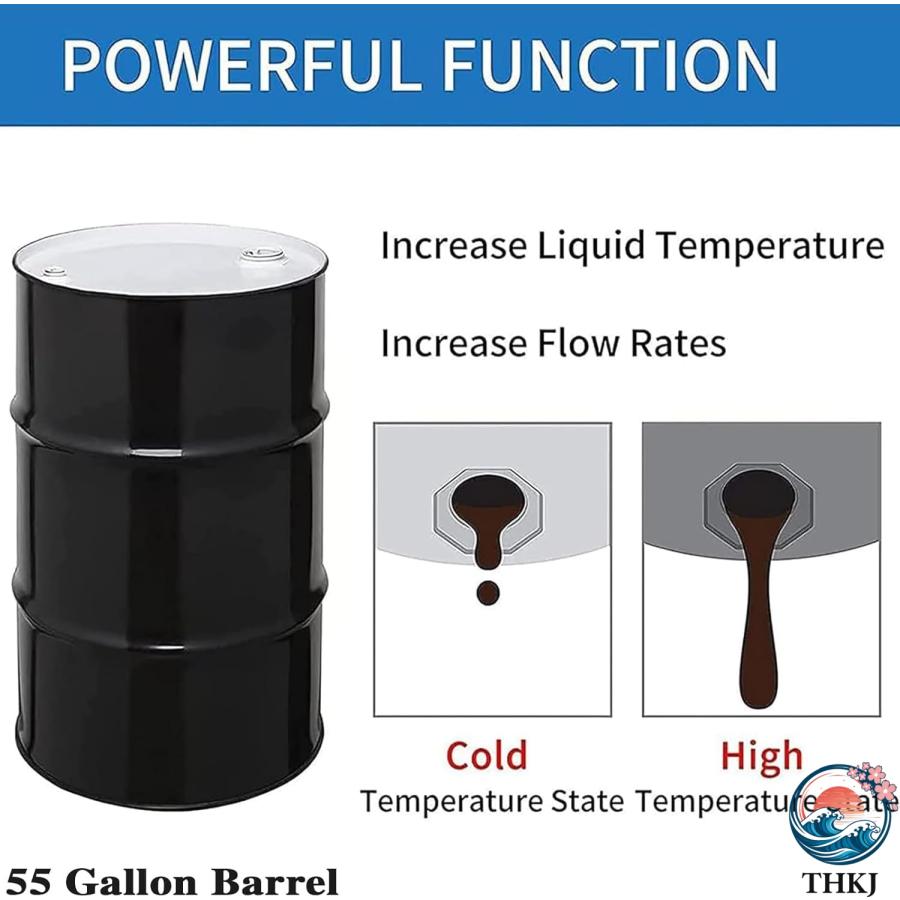 ドラム缶ヒーター 2300Wドラム加熱ブランケット THKJ 55ガロンドラム缶ヒーター 0°C~150°C調整可能なバレルヒーター 防水断 使いやすい 便利 多用途 おすすめの画像