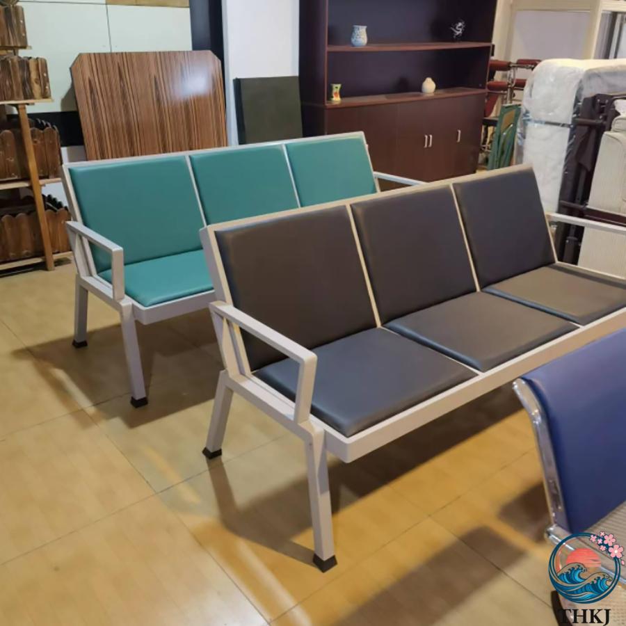 空港受付チェア 待合室チェア レセプションチェア 175X70X82CM ロビーチェア THKJ 3人掛け 空港チェア ロビーベンチ 待合室 ベンチ 会議用椅子 空 おしゃれの画像