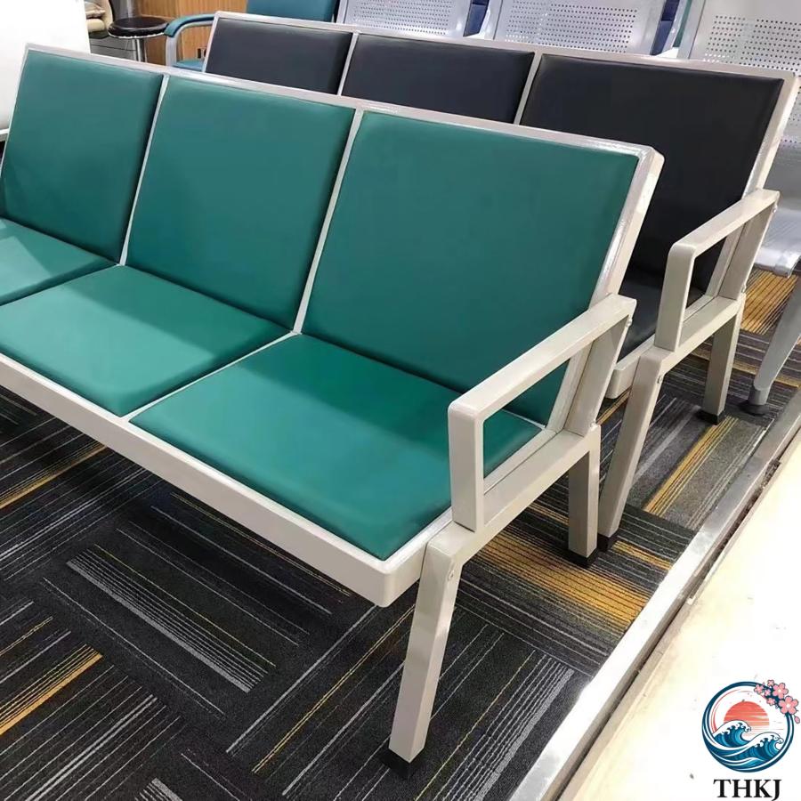 空港受付チェア 待合室チェア レセプションチェア 175X70X82CM ロビーチェア THKJ 3人掛け 空港チェア ロビーベンチ 待合室 ベンチ 会議用椅子 空 おしゃれの画像