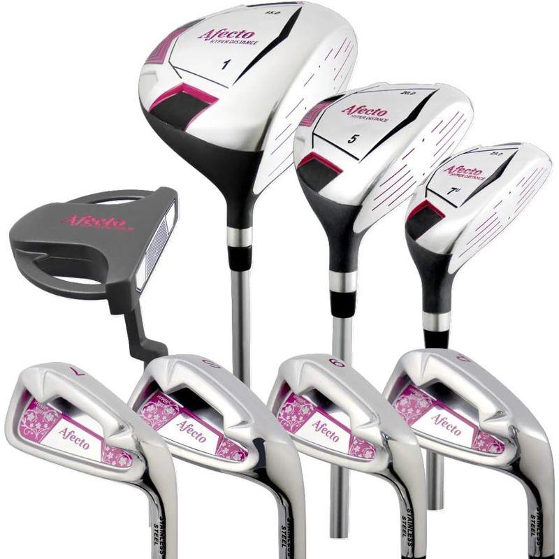 右利き用 Afecto （アフェクト）レディース ゴルフセット クラブのみ 8本セット(1W/5W/7U/7I/9I/PW/SW/パター) クラブ（メンズ） XUR1814497389(16355円)
