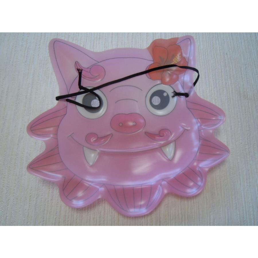 お面　シーサー　ピンク　桃色　魔除け　沖縄　獅子　おめん　琉球　ご当地キャラ |  | 04