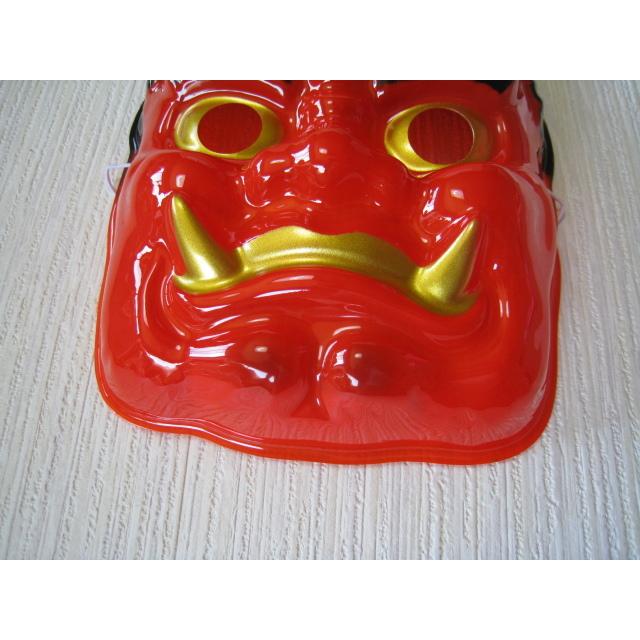 お面　オニ　鬼　赤鬼　節分　プラスチック製　パーティー　お祭り　おめん　縁日 |  | 02