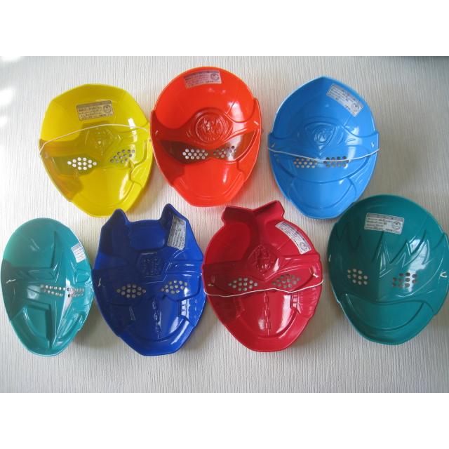 お面 忍風戦隊ハリケンジャー 7個セット 天空忍者 東映 2002年 特撮