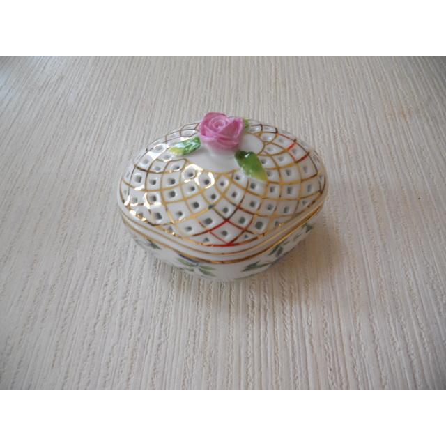 花柄雑貨 ポプリケース ブルーローズ柄 青薔薇 シュガーケース