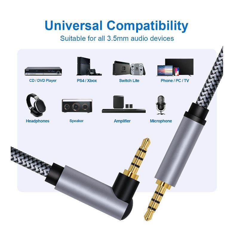 ✨ 3.5mmAUXケーブル オーディオケーブル ステレオミニプラグ 24K AUX ケーブル 3.5mm 4極、ステレオ ミニプラグ 1m iPhone / iPod