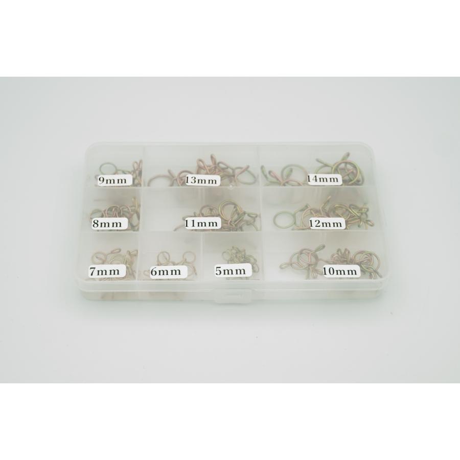 ホーススプリングバンド (C-25) 10種 各10個 計100個 スプリングクリップ 燃料ホースバンド |  | 01
