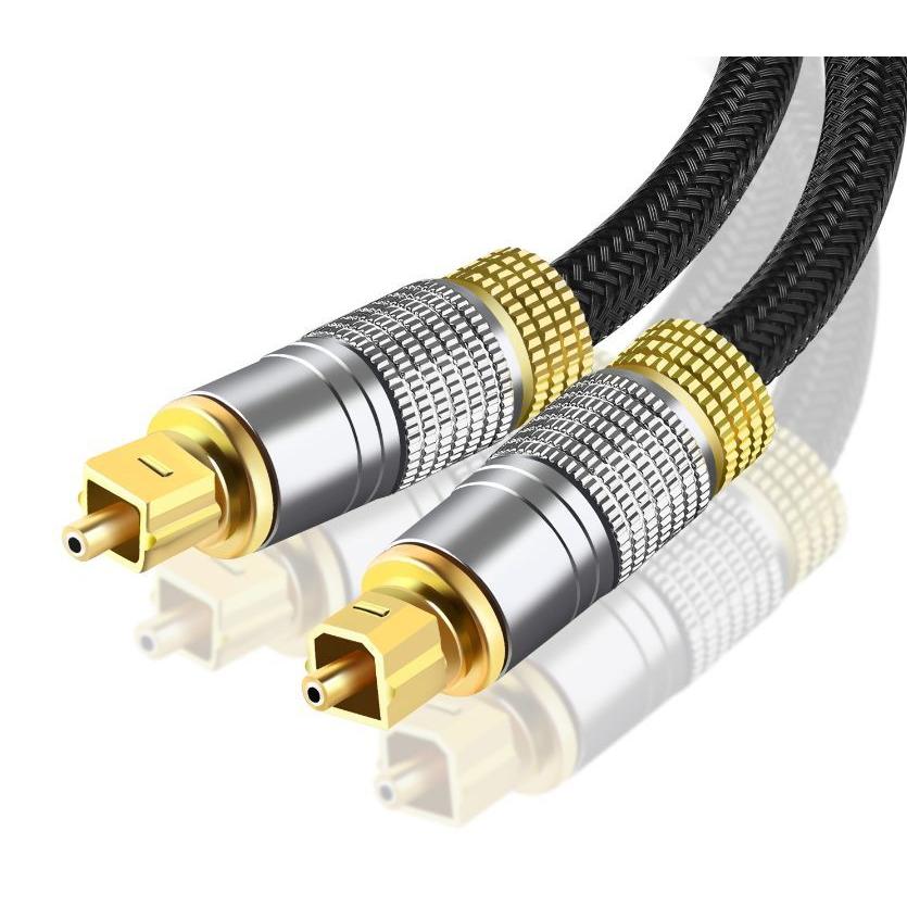 光デジタルケーブル 1m オーディオケーブル (シルバー) TOSLINK 角型プラグ 高品質光ケーブル |  | 03