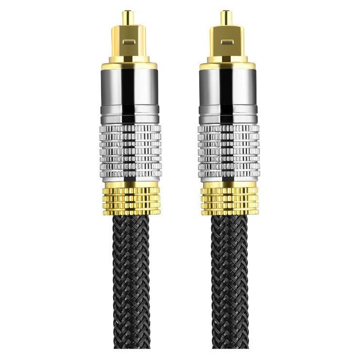 光デジタルケーブル 1.8m オーディオケーブル (シルバー) TOSLINK 角型