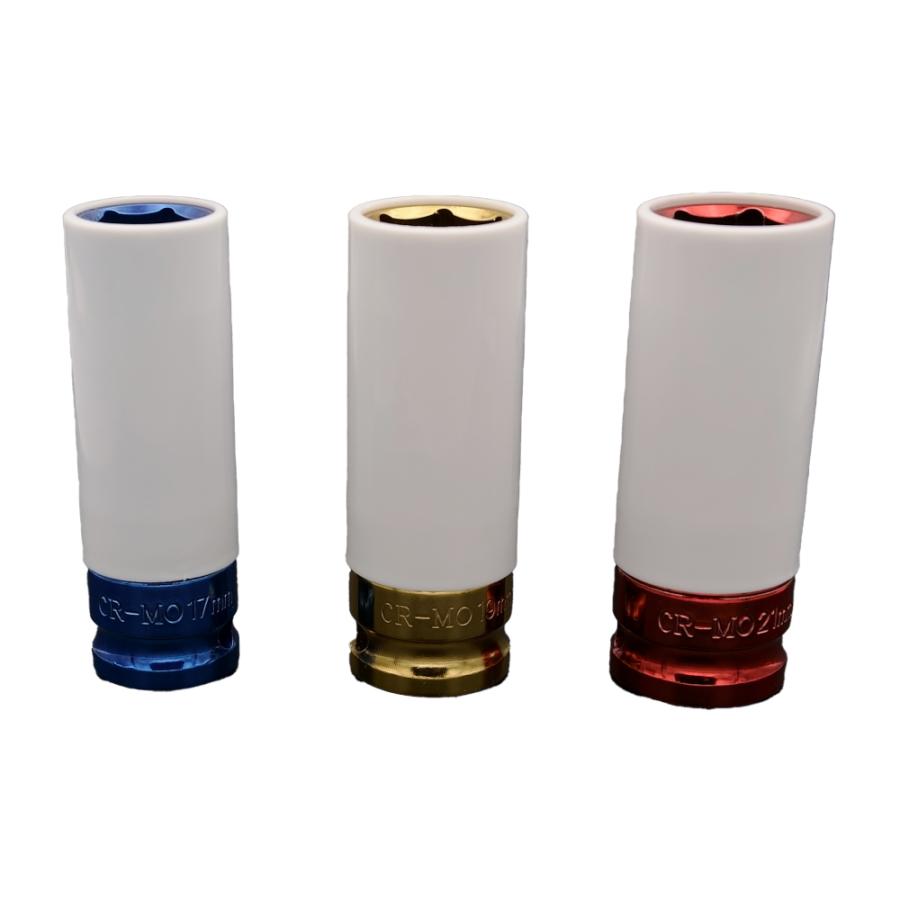 RIZ PLUS タイヤ交換 ソケットセット 1/2 17mm 19mm 21mm アルミ