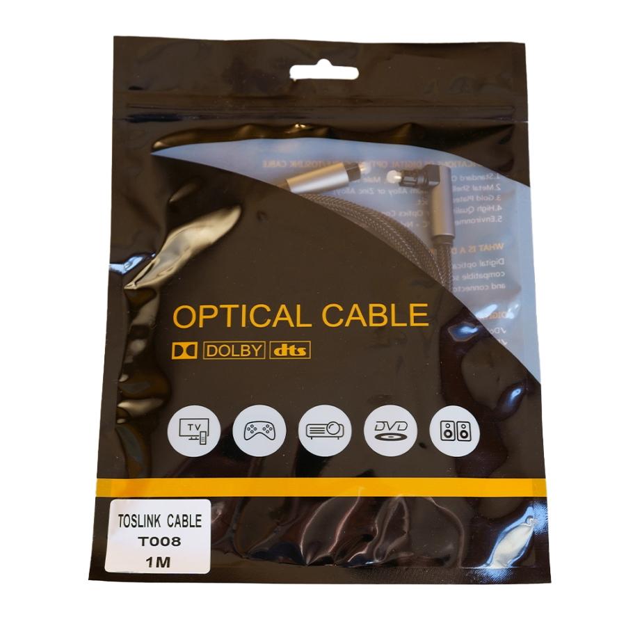 光デジタルケーブル L型 2m オーディオケーブル 光ケーブル SPDIF TOSLIN 角型プラグ 360°回転 |  | 04