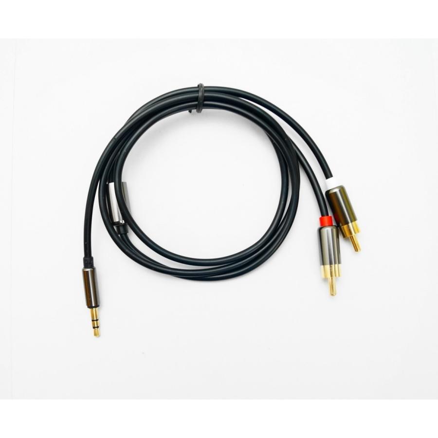 RCA変換ケーブル 3RCAオス端子 3.5mmL字型ステレオミニプラグ(4極) AUDIO変換ケーブル(1.3m) 4極ミニプラグ → RCA変換ケーブル 赤白黄