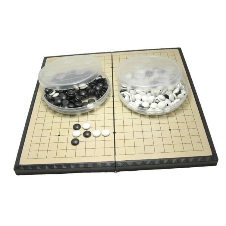 囲碁 囲碁盤 セット 折りたたみ式 ポータブル マグネット石 (中28.5×28.5ｃｍ)｜arusena39