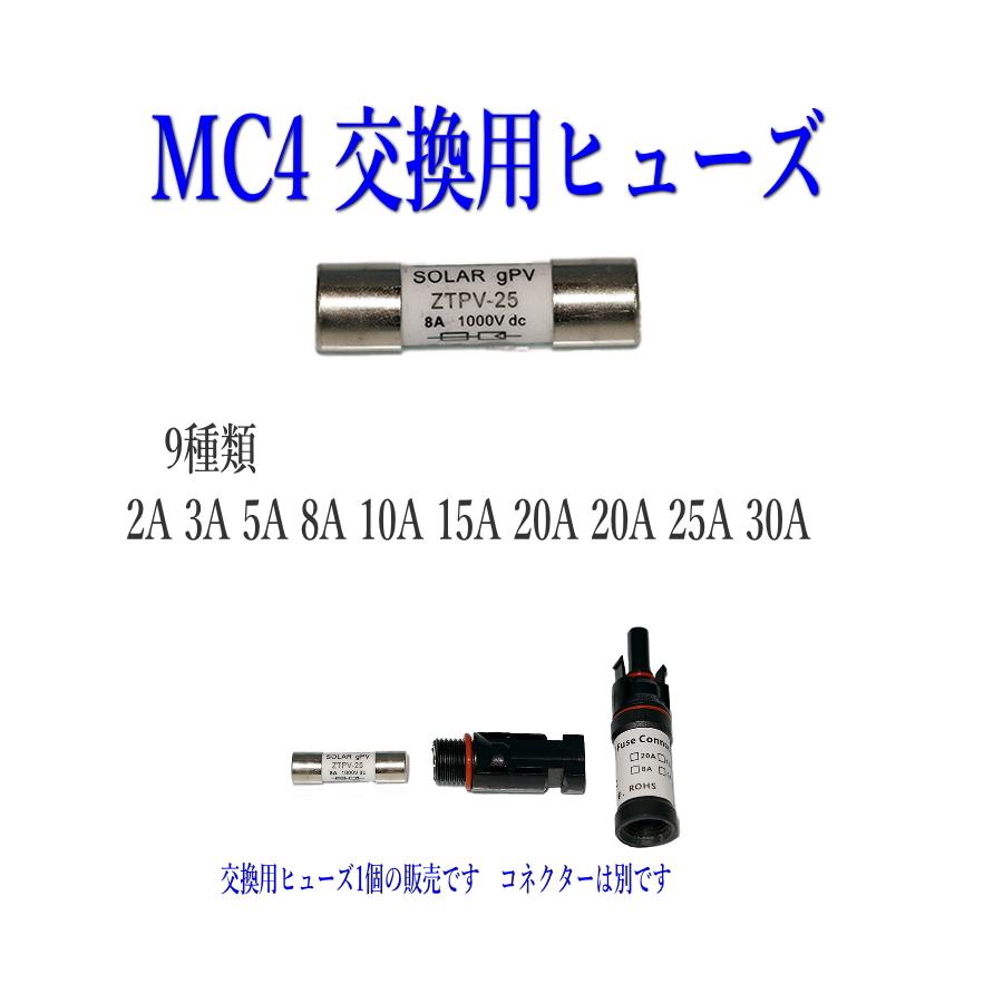 RIZ PLUS ソーラーパネル用 MC4 交換用ヒューズ 2A〜30A 9種類