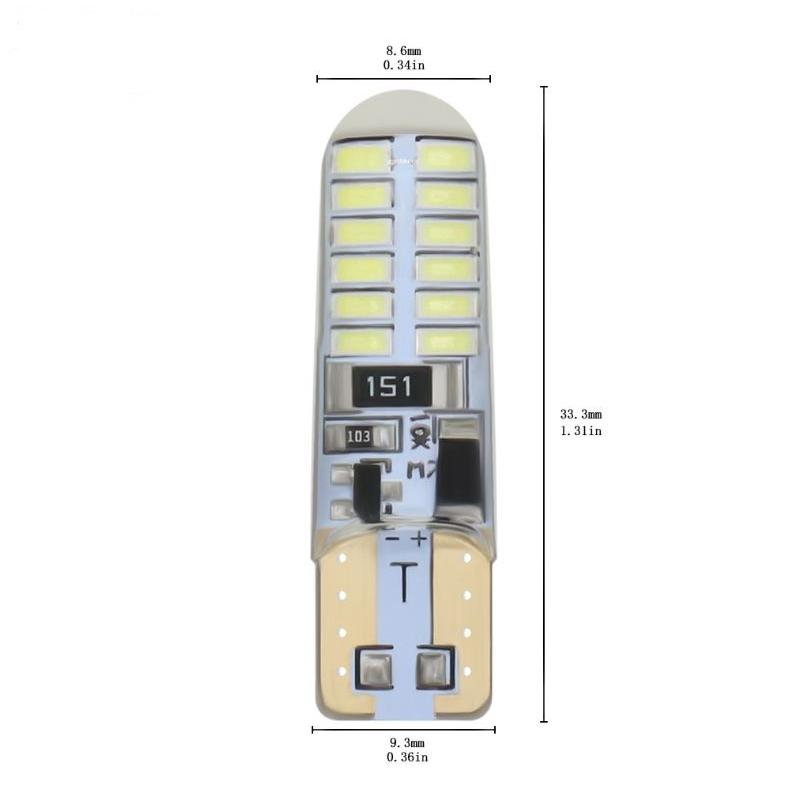 T10 LED バルブ led 8 フラッシュ 3014smd 24V専用 led ２個セット｜arusena39｜03