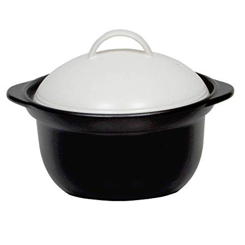 売上値引高 TAMAKI ごはん鍋 5Minutes Cooker ホワイト 全体/直径23.4cm×奥行20.0cm×高さ17.2cm 中蓋/直径16