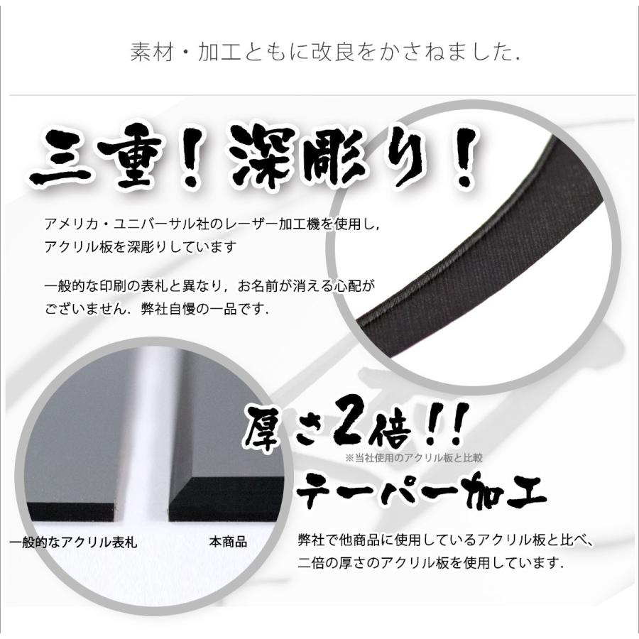 表札 ポスト用  プレート デザイン 80mm×40mm マンション 戸建 新築 引越 磁石 マグネット 彫刻 選べるカラー ステンレス調 ゆうパケット１｜arutesuta｜03