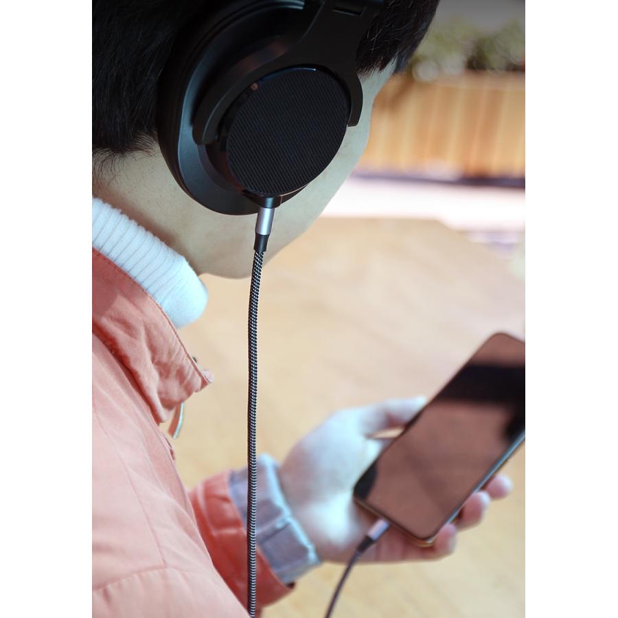 AUXオーディオケーブル iphone Lightning 変換ケーブル ステレオミニ