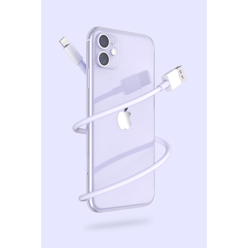 DUZHI iPhone 充電ケーブル 0.25m 留め具付き ライトニングケーブル USB 急速充電 データ伝送 高耐久 断線防止(Purple)|aruyoya|04