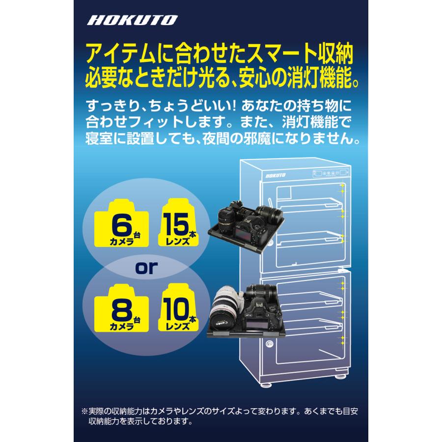 HPシリーズ HOKUTO防湿庫・ドライボックス HP-132EX 全自動除湿
