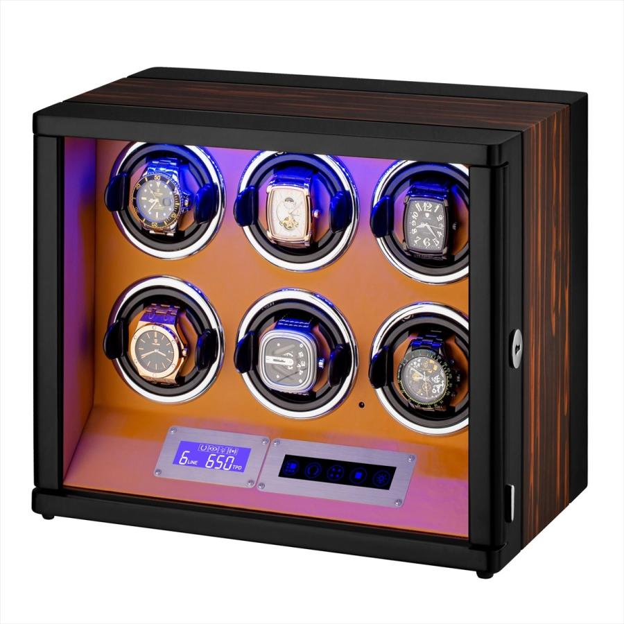 HOKUTO ワインディングマシーン 腕時計自動巻き器 ウォッチワインダー 6本巻き上げLEDライト付き 超静音　誕生日プレゼント |  | 12