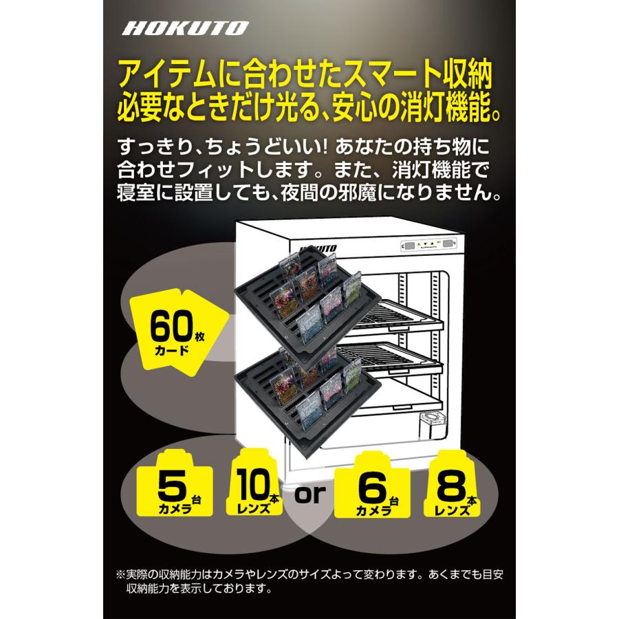 HOKUTO 防湿庫・ドライボックス HV-88ED 全自動除湿 5年保証