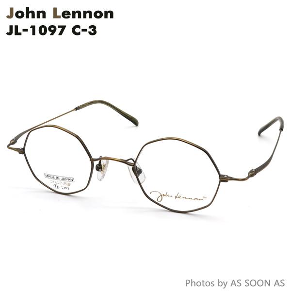 最新限定商品販壳 John Lennon ジョンレノン JOHN LENNON JL1097 3:アンティークゴールド メガネ 43 オクタゴン 8角形 眼鏡 めがね クラッシック レトロ