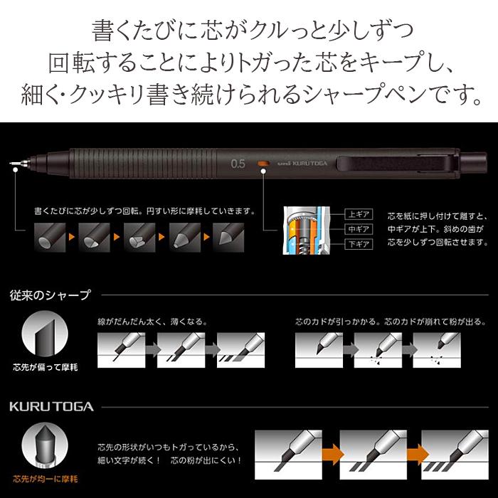 クルトガ 三菱鉛筆 メタル 0.5mm M5KH1P : ASストア - 通販 - Yahoo