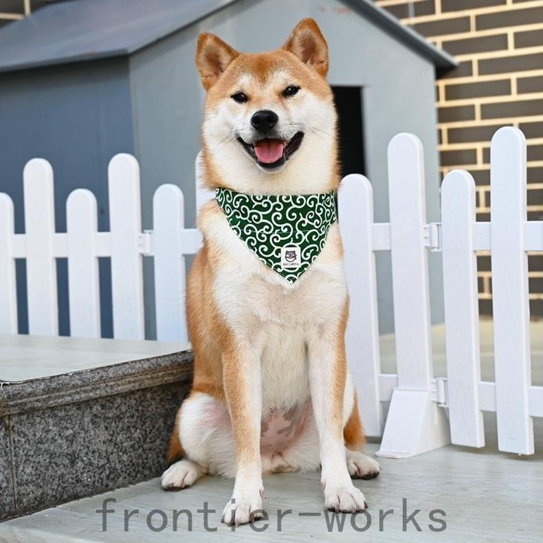 犬 首輪 唐草模様 犬の首輪 からくさ バックル首輪 柴犬 日本犬 可愛い おしゃれ 散歩 リード スカーフ バンダナ 小型犬 中型犬 大型犬｜as-stores｜03