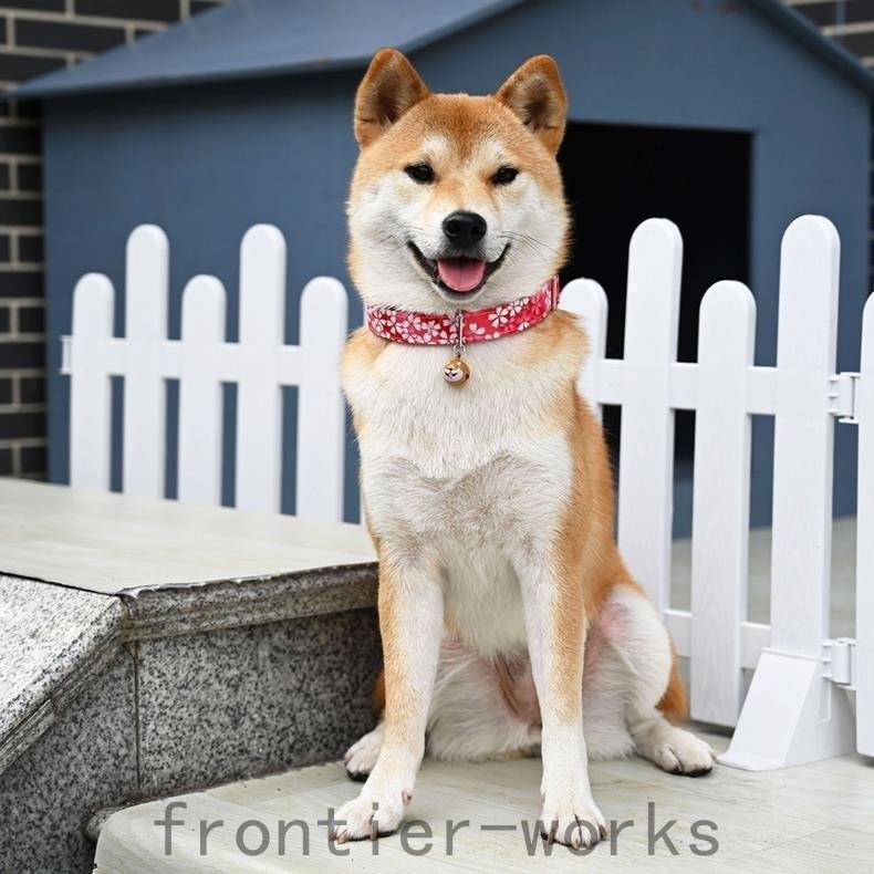 犬 首輪 唐草模様 犬の首輪 からくさ バックル首輪 柴犬 日本犬 可愛い おしゃれ 散歩 リード スカーフ バンダナ 小型犬 中型犬 大型犬｜as-stores｜04