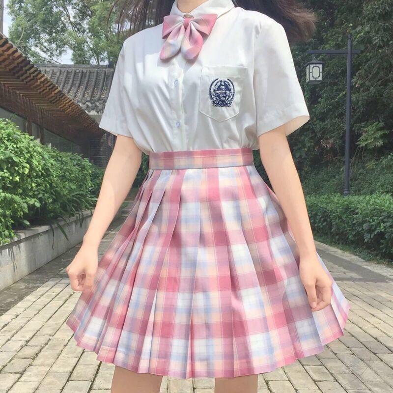 プリーツスカート スクール 制服 スカート 発表会 女子 高校生 ショット丈 スカート ミニ丈 裏地 ファスナー付 チェック柄 JK制服 ハイウエスト｜as-stores｜12